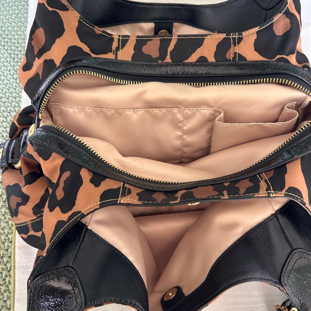 RARE FIND - Coach Madison Ocelot Leopard-Print Shoulder Bag in Brown and Black - Picture 5 of 16